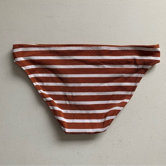 Aerie Size Large Ribbed Bottom in Brown & White Stripe NWT - Picture 5 of 16